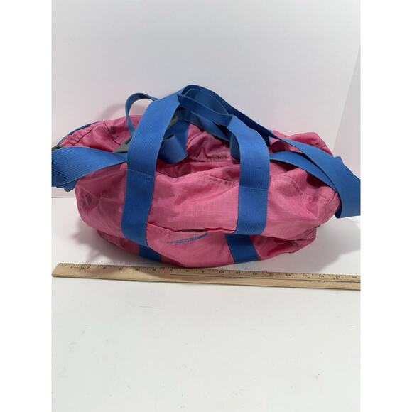 Vintage North Face Duffle Bag Gym Y2K Pink‎ & Blue Handle Shoulder Strap Travel - Picture 5 of 12
